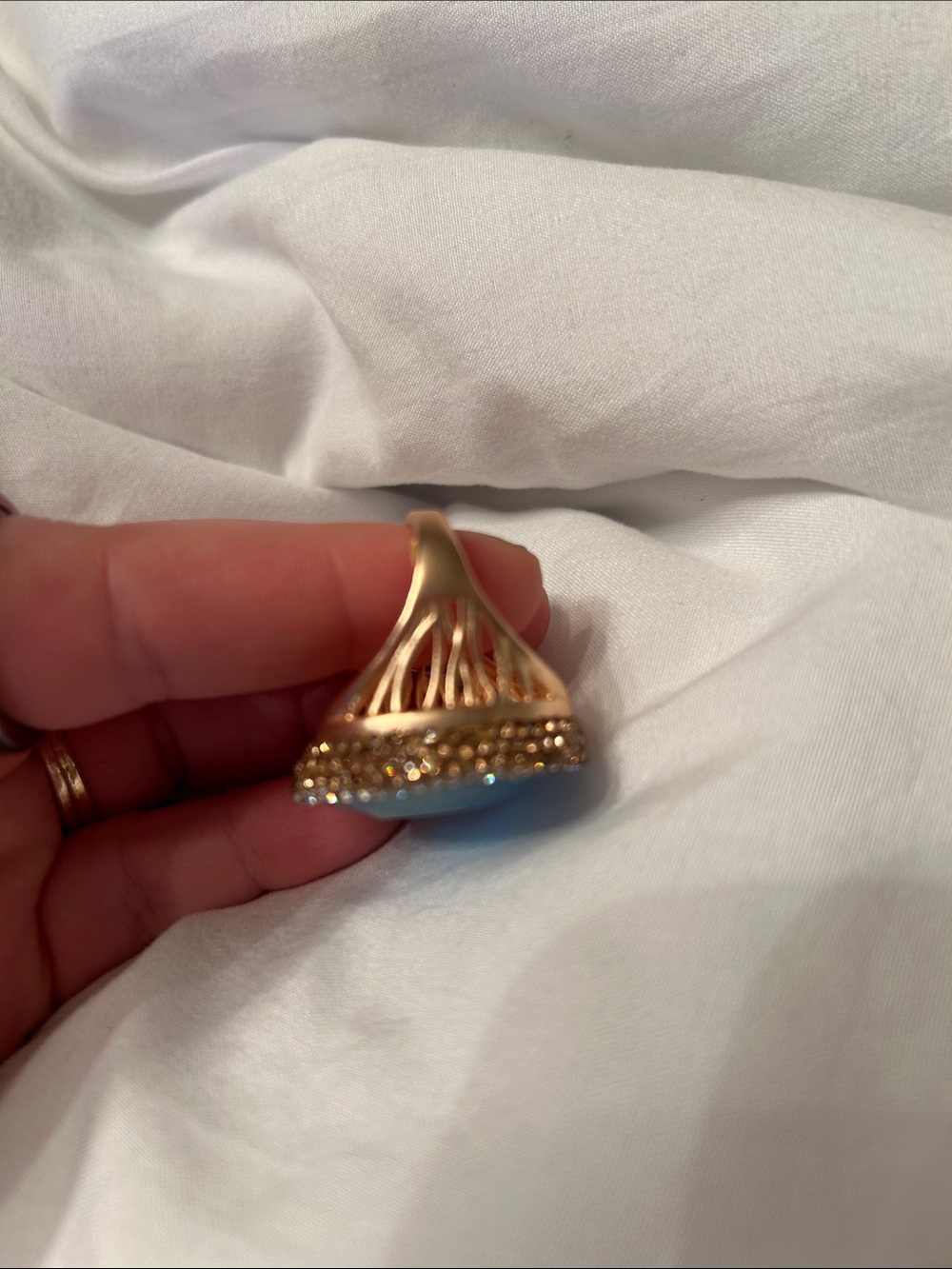 Blue gemstone ring - Picture 3 of 4
